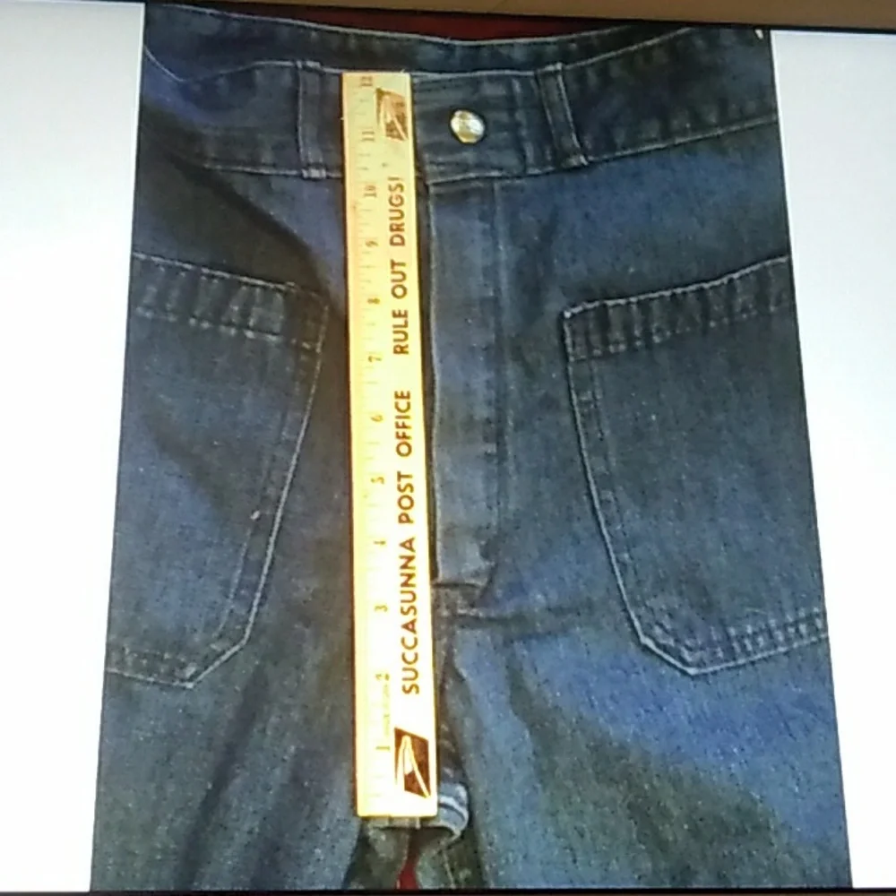 ⚓ 1960s Seafarer Denim Jeans 👖UNISEX NAUTICAL MARINER SZ  29/30